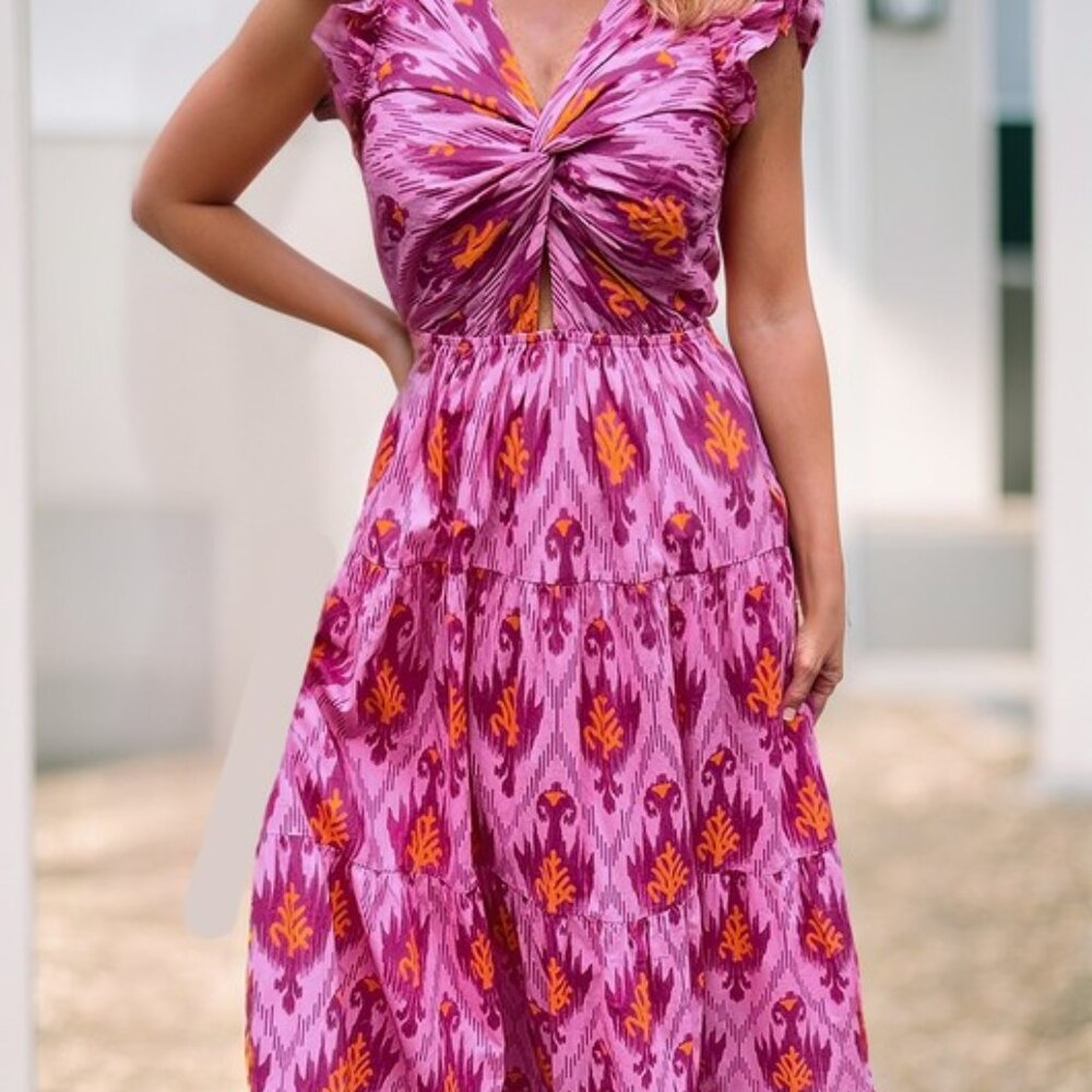 Boho Tiered Maxi with Cutout